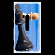 Coque Nokia Lumia 920 Pions de jeu d'échec sur fond bleu