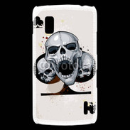 Coque LG Nexus 4 Carte tête de mort trèfle
