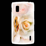 Coque LG Nexus 4 Alliance sur fond de rose