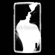 Coque LG Nexus 4 Couple d'amoureux en noir et blanc