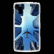 Coque LG Nexus 4 Avion de ligne au dessus des immeubles