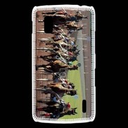 Coque LG Nexus 4 Arrivée de course de trot en sulky