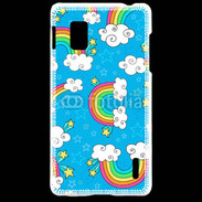 Coque LG Optimus G Ciel Rainbow