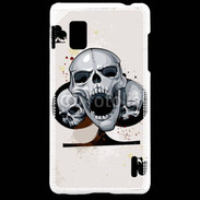 Coque LG Optimus G Carte tête de mort trèfle