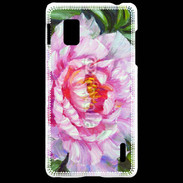 Coque LG Optimus G Fleur en peinture