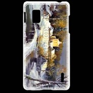Coque LG Optimus G Peinture village rural