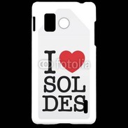 Coque LG Optimus G J'aime les soldes