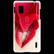 Coque LG Optimus G Rose et bouche