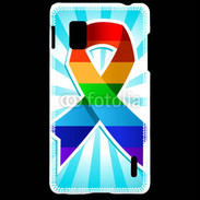 Coque LG Optimus G Rainbow Pride Ribbon