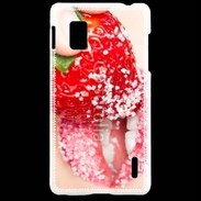 Coque LG Optimus G Fraise et bouche