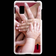 Coque LG Optimus G Famille main dans la main