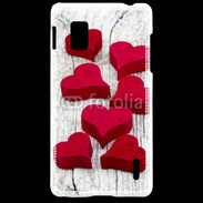 Coque LG Optimus G Coeur en bois