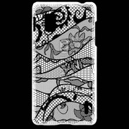 Coque LG Optimus G Tissus glamour noir et blanc