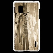 Coque LG Optimus G Vieux biplans en noir et blanc