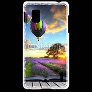 Coque LG Optimus G Montgolfière et lavande 
