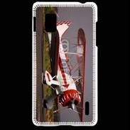 Coque LG Optimus G Biplan blanc et rouge