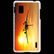 Coque LG Optimus G Avion de ligne et couché de soleil