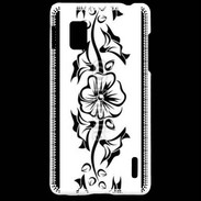 Coque LG Optimus G Tatouage de fleurs 5