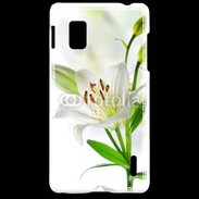 Coque LG Optimus G Fleurs de Lys blanc