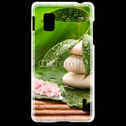 Coque LG Optimus G Galet et feuilles mouillées