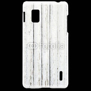 Coque LG Optimus G Aspect bois blanc vieilli