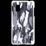 Coque LG Optimus G Camouflage gris et blanc