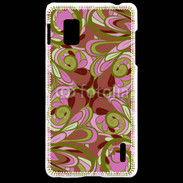 Coque LG Optimus G Ensemble floral Vert et rose