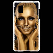 Coque LG Optimus G Femme couleur or