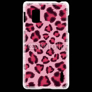 Coque LG Optimus G Léopard rose