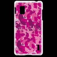 Coque LG Optimus G Papillon rose