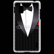 Coque LG Optimus G Illustration smoking noir rayé