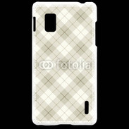 Coque LG Optimus G Effet écossais beige clair