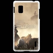 Coque LG Optimus G Cowboys et chevaux
