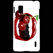 Coque LG Optimus G Cerise et bouche