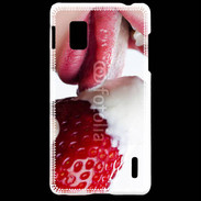 Coque LG Optimus G Fraise et bouche 2