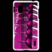 Coque LG Optimus G Verre de vin sur fond rose