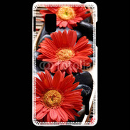Coque LG Optimus G Fleurs Zen rouge 10