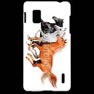 Coque LG Optimus G Trio de chevaux