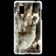 Coque LG Optimus G Ours blanc en colère