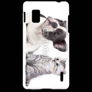 Coque LG Optimus G Duo chien et chat