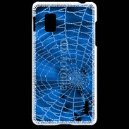 Coque LG Optimus G Toile d'araignée bleue