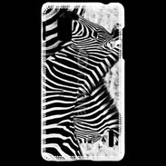 Coque LG Optimus G Zèbre en noir et blanc
