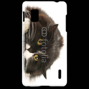 Coque LG Optimus G Chat noir et blanc