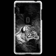 Coque LG Optimus G Tigre du Bengale en noir et blanc
