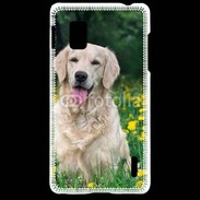 Coque LG Optimus G Portrait de Chien Golden 5