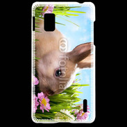 Coque LG Optimus G Lapin et fleurs