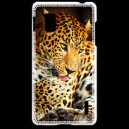 Coque LG Optimus G Portrait de léopard