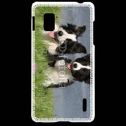 Coque LG Optimus G Chien Border Collie noir et blanc