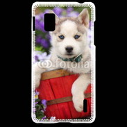 Coque LG Optimus G Portrait chiot Husky de Sibérie 1