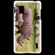 Coque LG Optimus G Rhinocéros et son petit